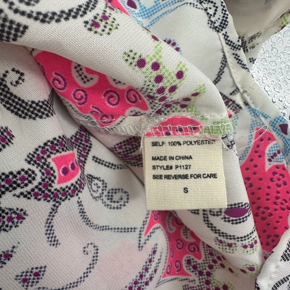 ILLA ILLA 3/4 Sleeve Romper Size Small in Pink White w/ Lace Detailing - Picture 10 of 10